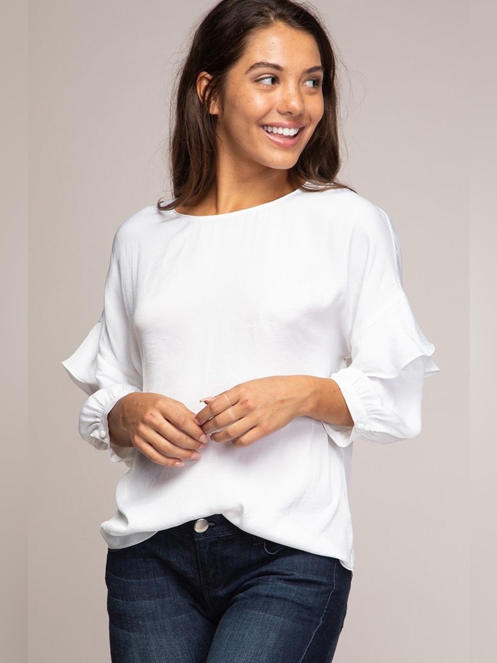 Effortless Grace Ruffle & Flowy Blouse